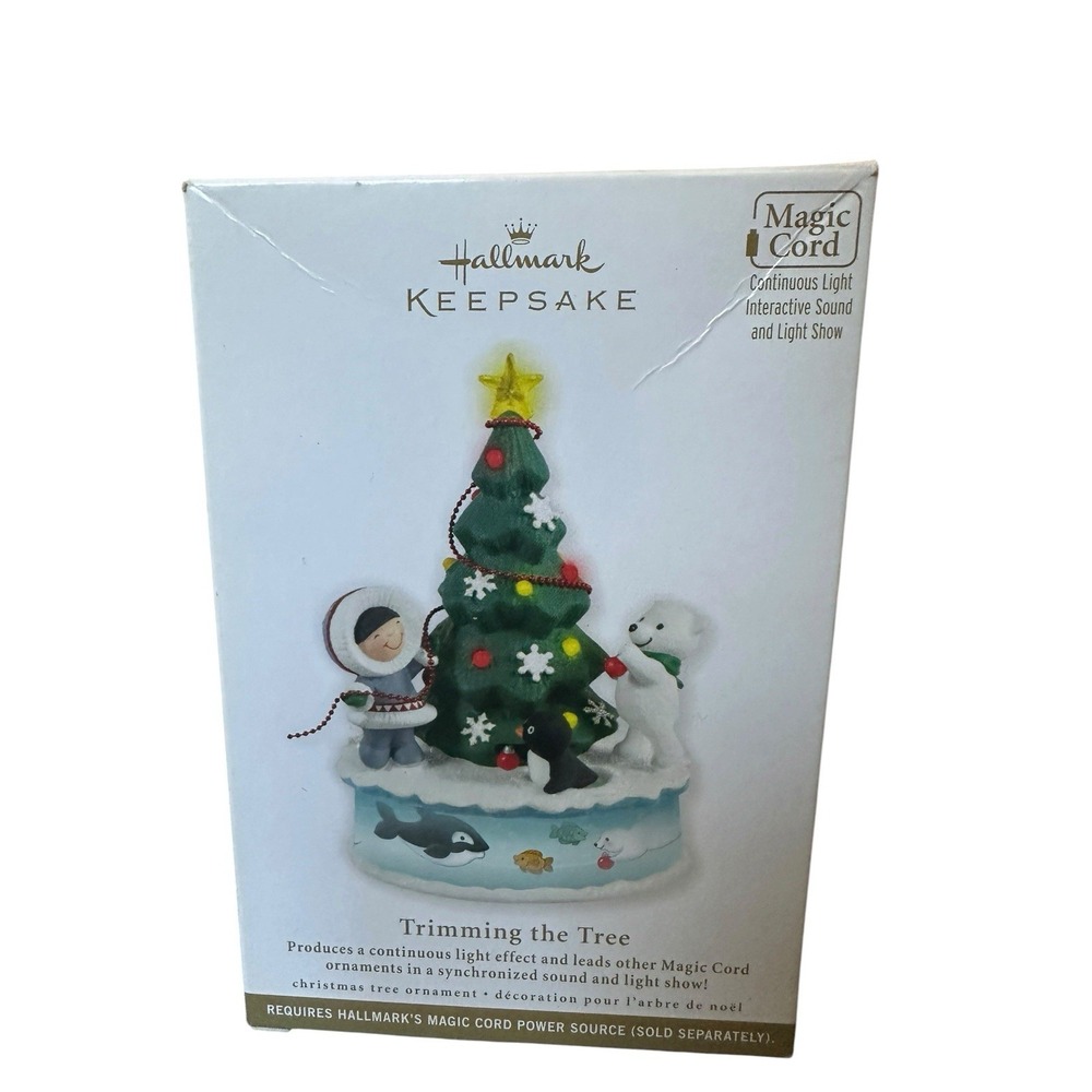 NIB Hallmark Ornament Trimming The Tree Frosty Friends Magic Cord Light Sound